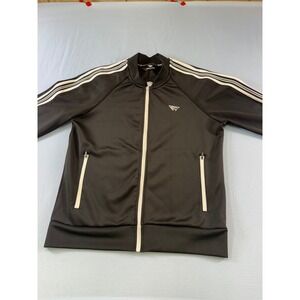 Paper Planes Mens Track Jacket‎ Black White Stripe Full Zip Size Medium M